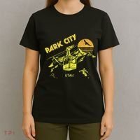 Park City Utah Distressed Retro Skiing T-Shirt thumb 4
