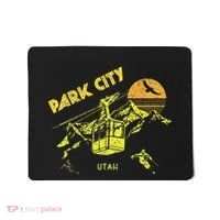 Park City Utah Distressed Retro Skiing Mousepad thumb 0