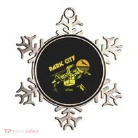 Park City Utah Distressed Retro Skiing Ornament thumb 0