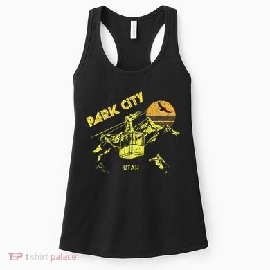 Park City Utah Distressed Retro Skiing Women's Tank Top