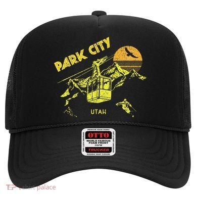 Park City Utah Distressed Retro Skiing Hat