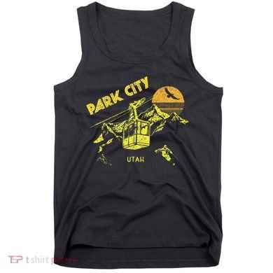 Park City Utah Distressed Retro Skiing Tank Top