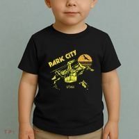 Park City Utah Distressed Retro Skiing Toddler T-Shirt thumb 2