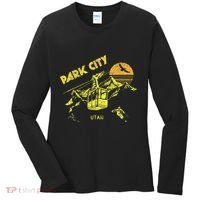 Park City Utah Distressed Retro Skiing Women's Long Sleeve Shirt thumb 0