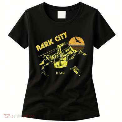 Park City Utah Distressed Retro Skiing Women's T-Shirt