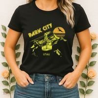 Park City Utah Distressed Retro Skiing Women's T-Shirt thumb 2