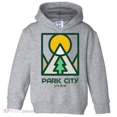 Park City Utah Mountains Tree Toddler Hoodie