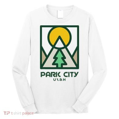 Park City Utah Mountains Tree Long Sleeve Shirt