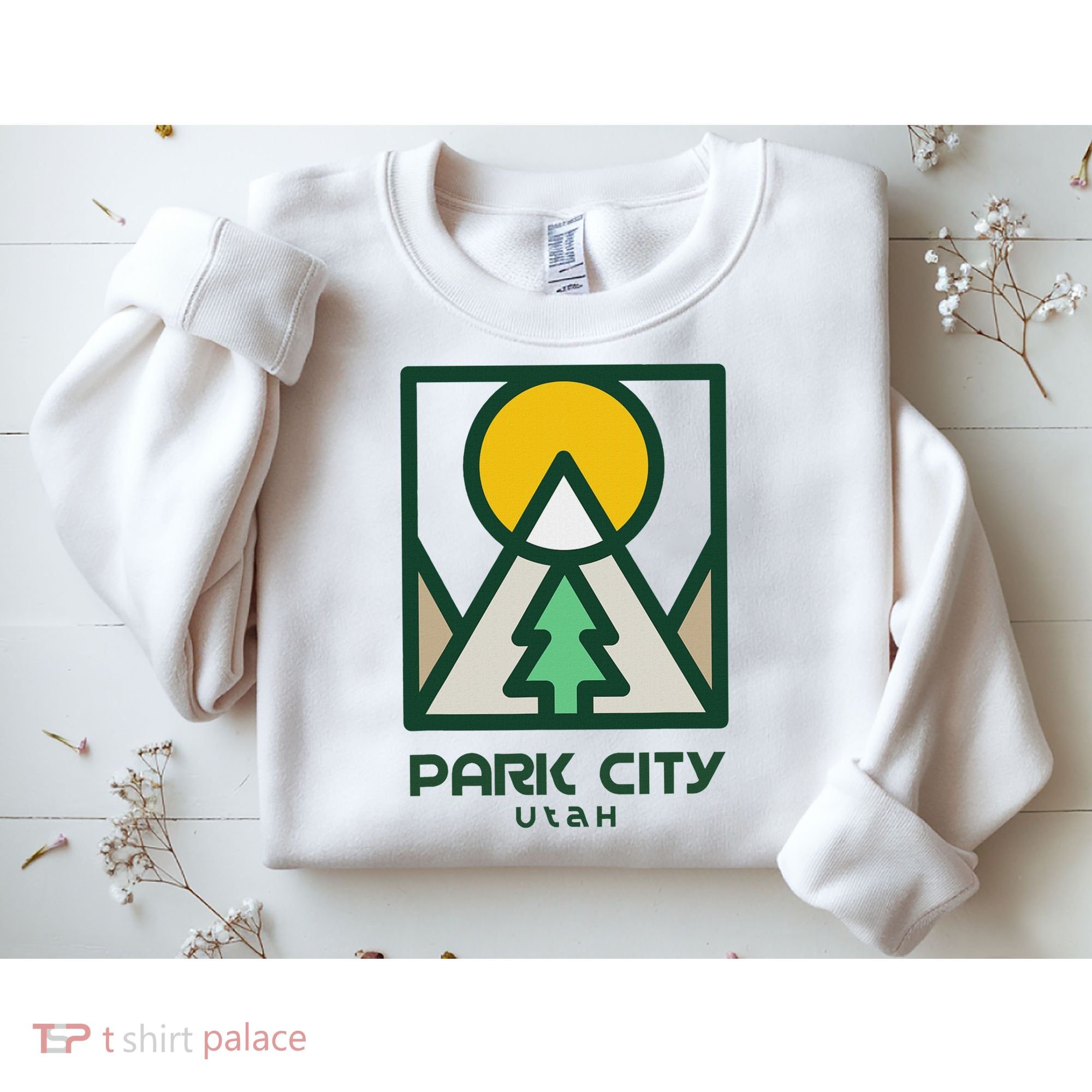 Park City Utah Mountains Tree Sweatshirt