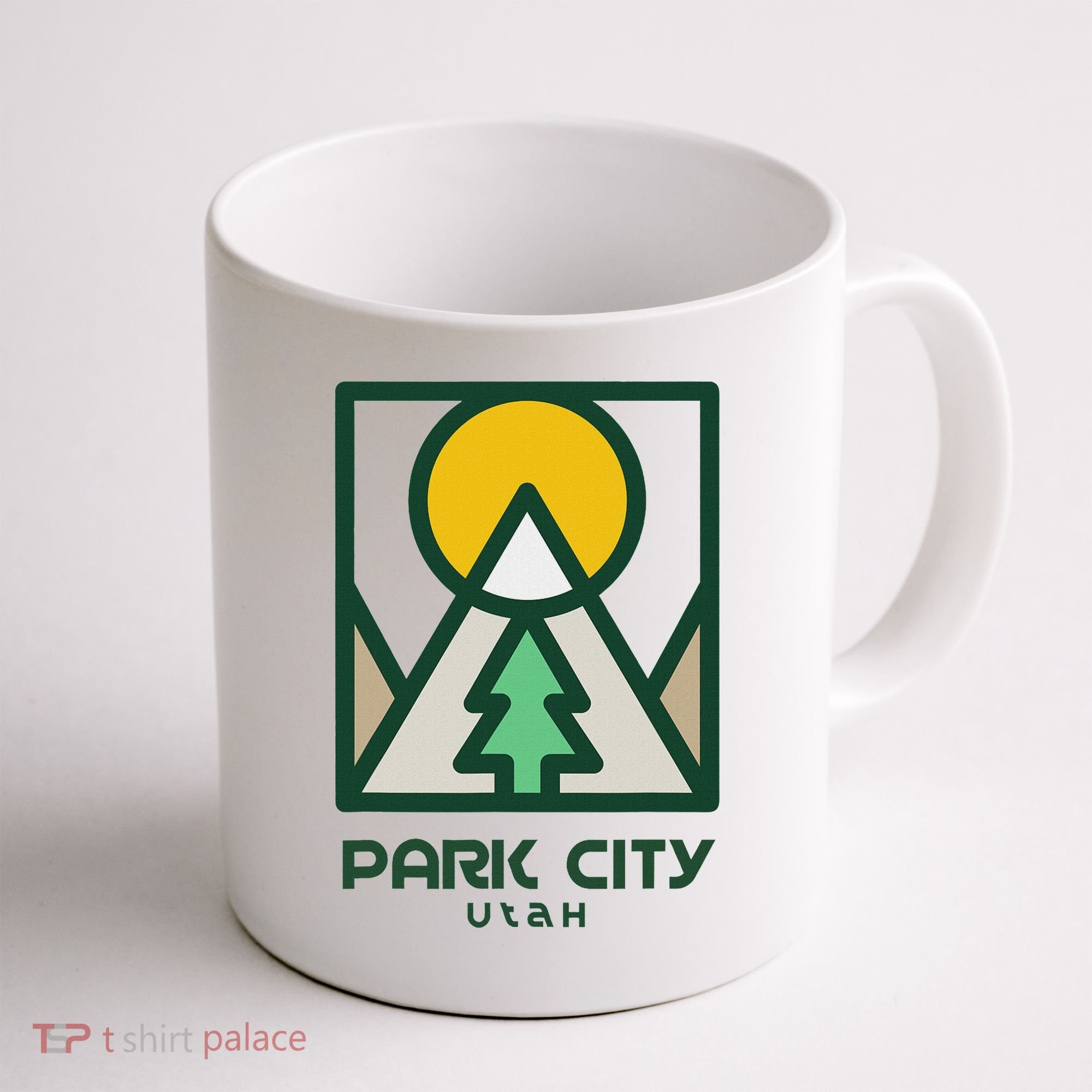 Park City Utah Mountains Tree Coffee Mug