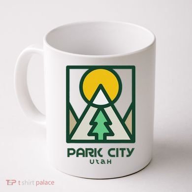Park City Utah Mountains Tree Coffee Mug