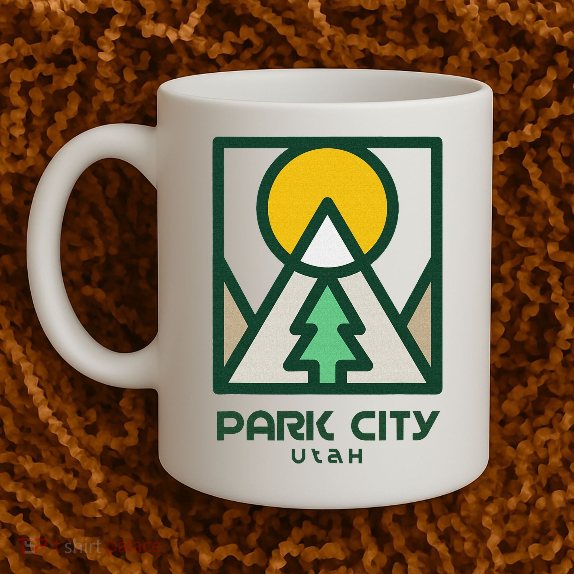 Park City Utah Mountains Tree Coffee Mug