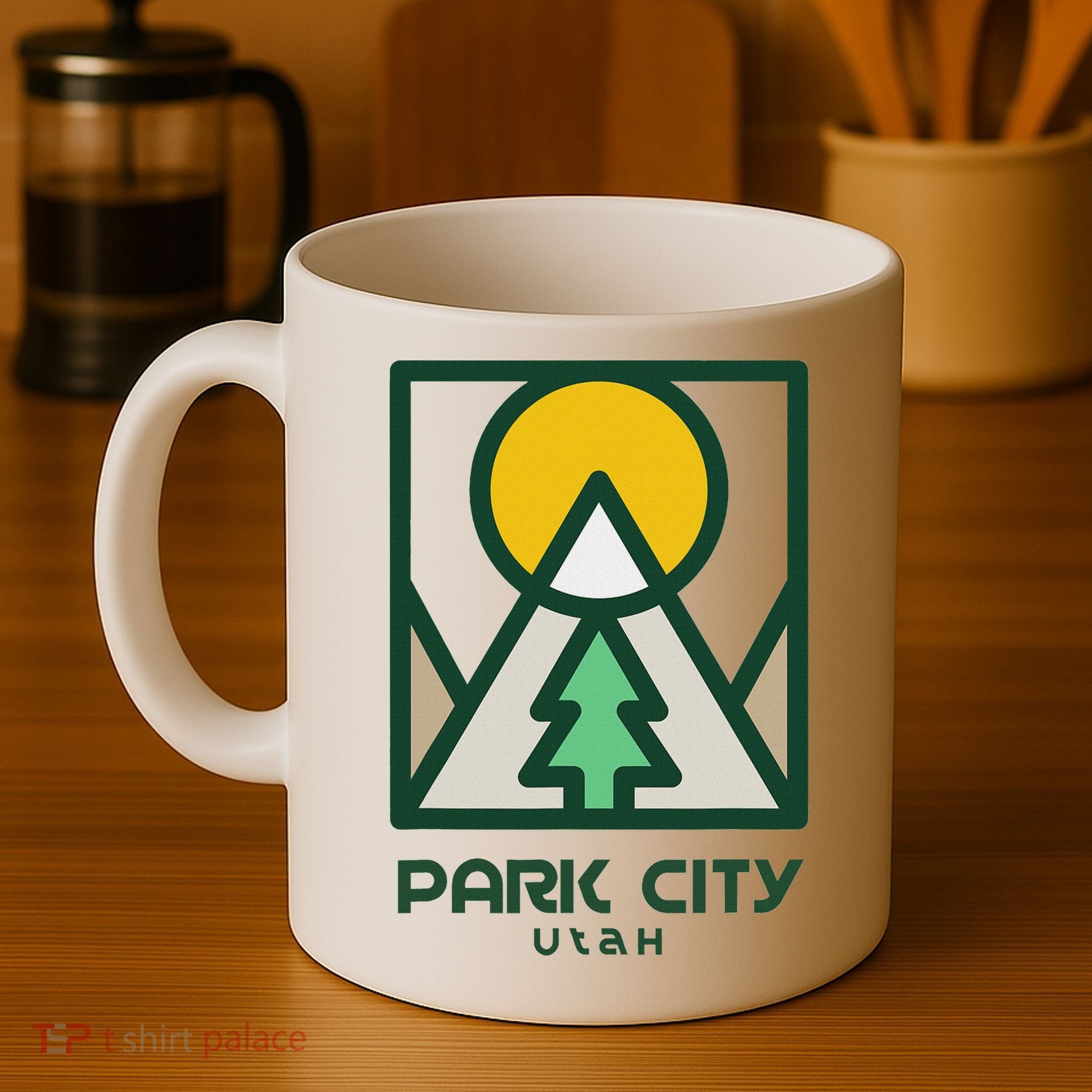 Park City Utah Mountains Tree Coffee Mug