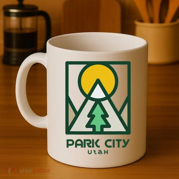 Park City Utah Mountains Tree Coffee Mug