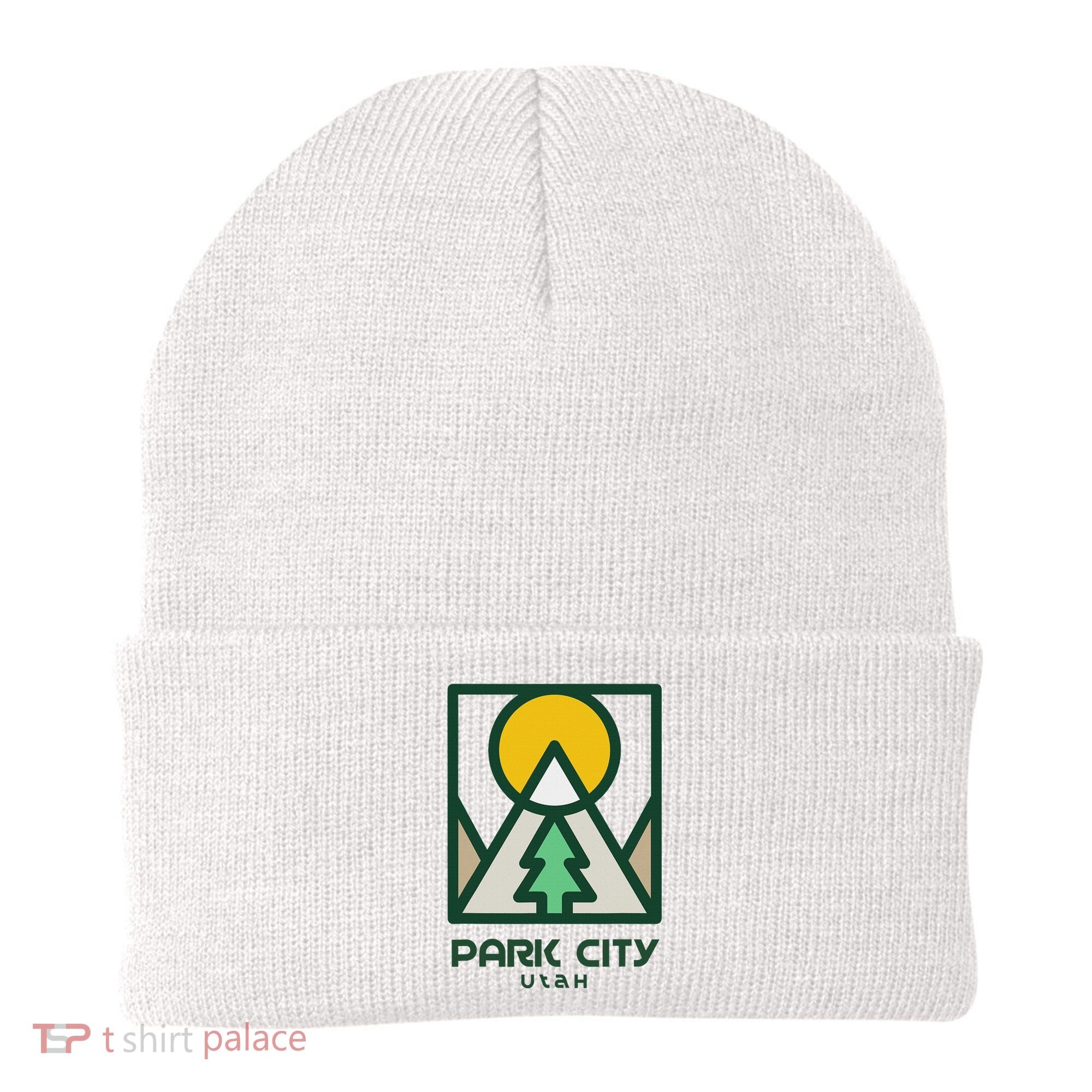 Park City Utah Mountains Tree Beanie