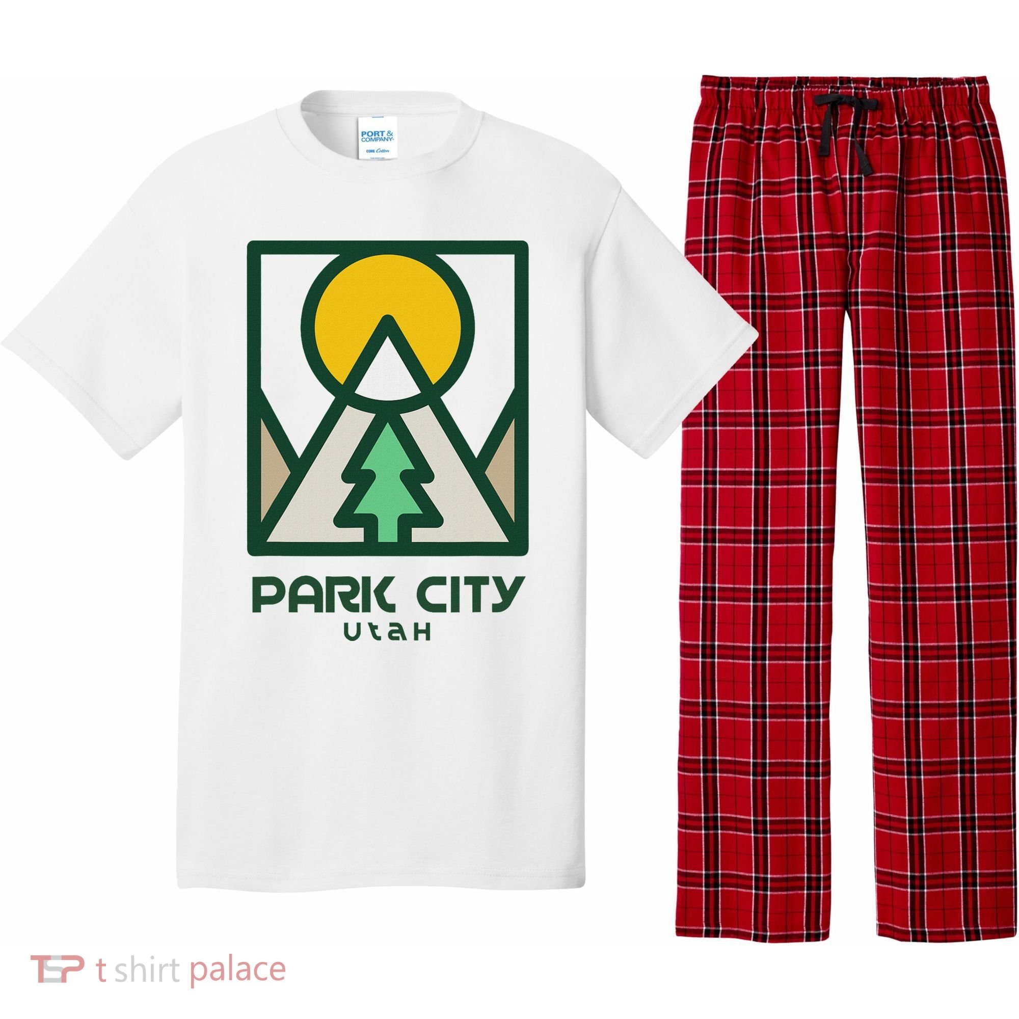 Park City Utah Mountains Tree Pajama Set