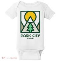 Park City Utah Mountains Tree Baby Bodysuit thumb 0