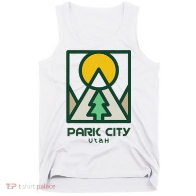 Park City Utah Mountains Tree Tank Top