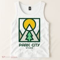 Park City Utah Mountains Tree Tank Top thumb 2