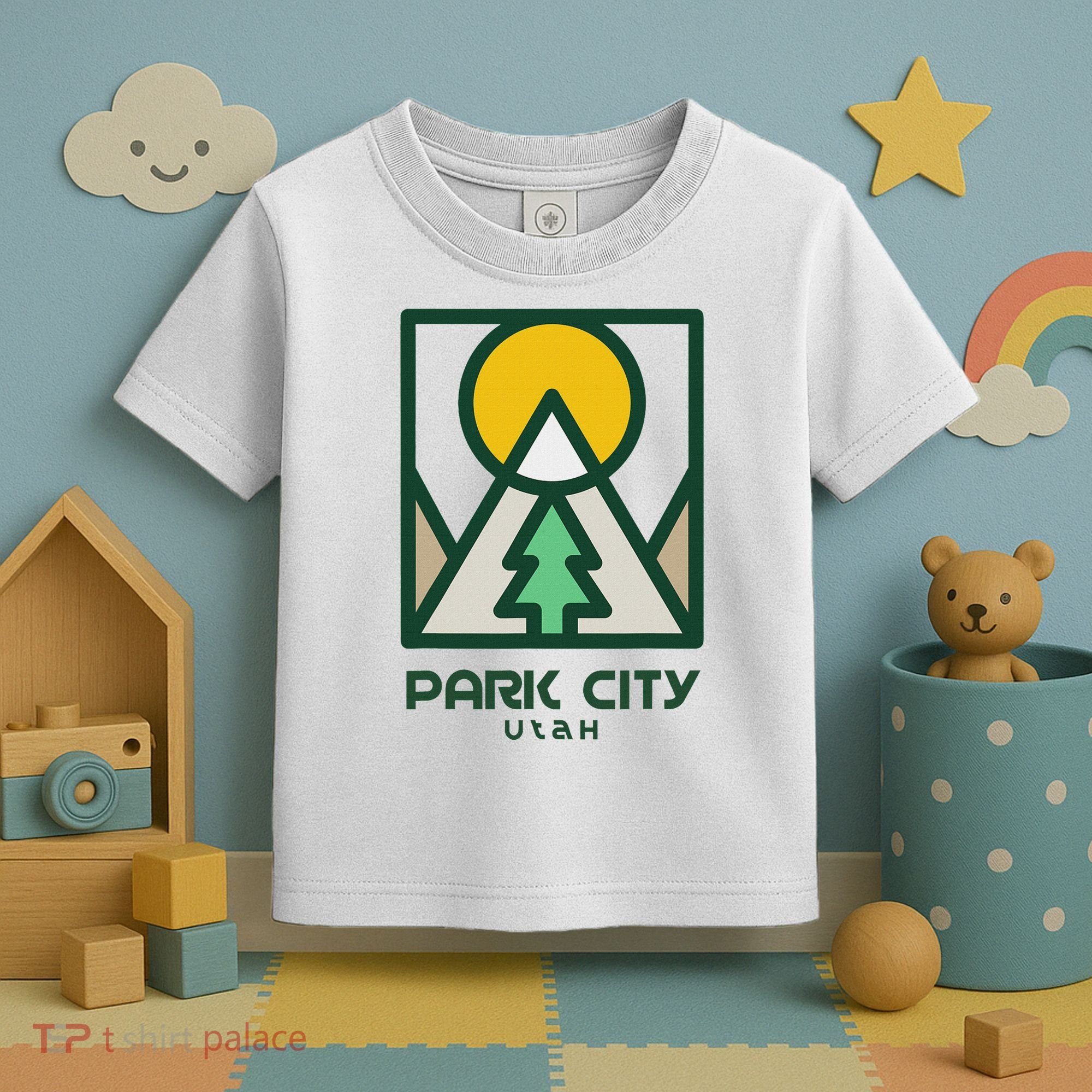 Park City Utah Mountains Tree Toddler T-Shirt