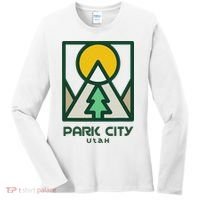 Park City Utah Mountains Tree Women's Long Sleeve Shirt thumb 0