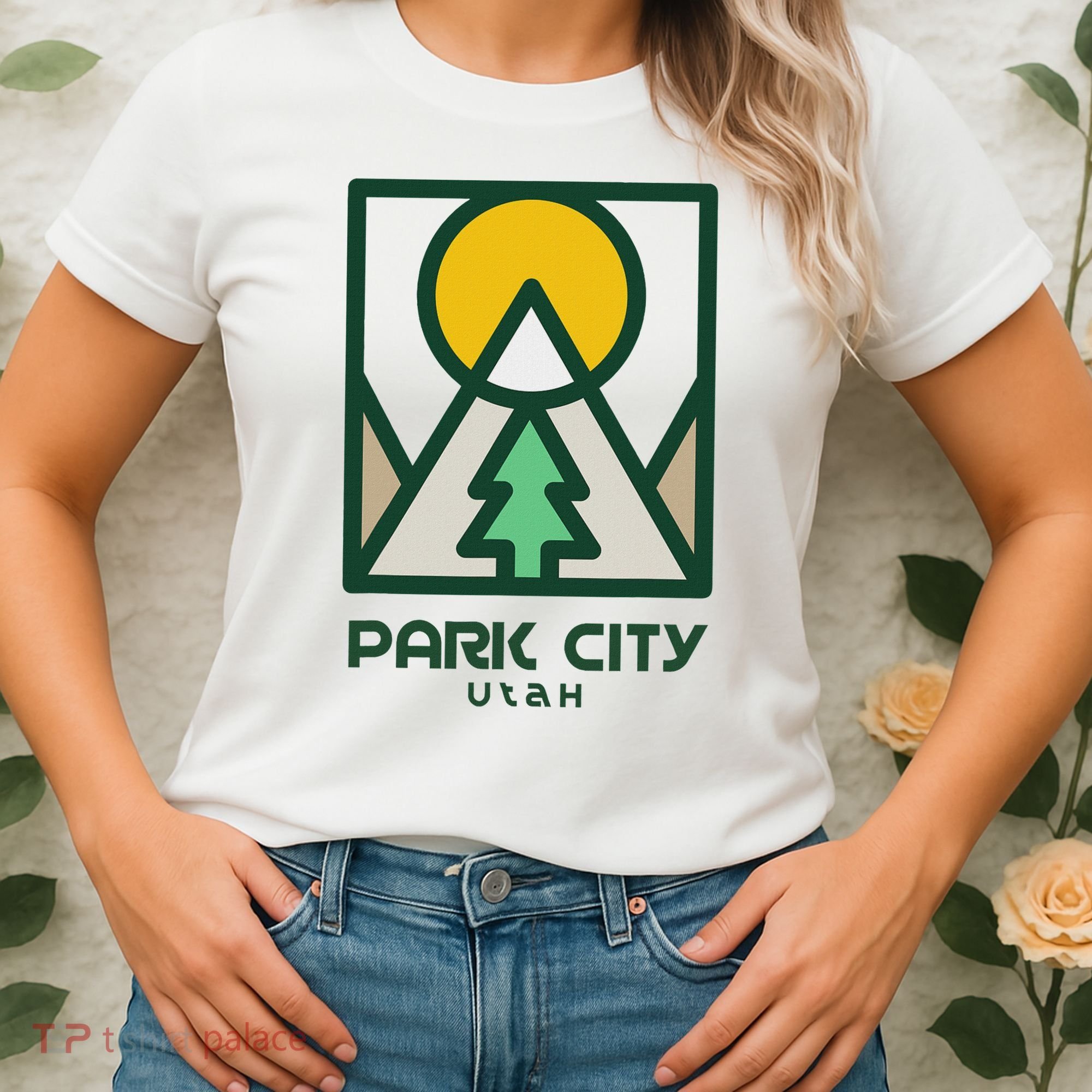 Park City Utah Mountains Tree Women's T-Shirt