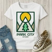 Park City Utah Mountains Tree Women's T-Shirt thumb 3