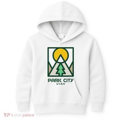 Park City Utah Mountains Tree Kids Hoodie