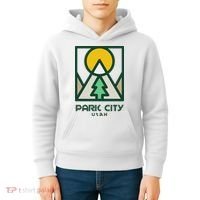 Park City Utah Mountains Tree Kids Hoodie thumb 4