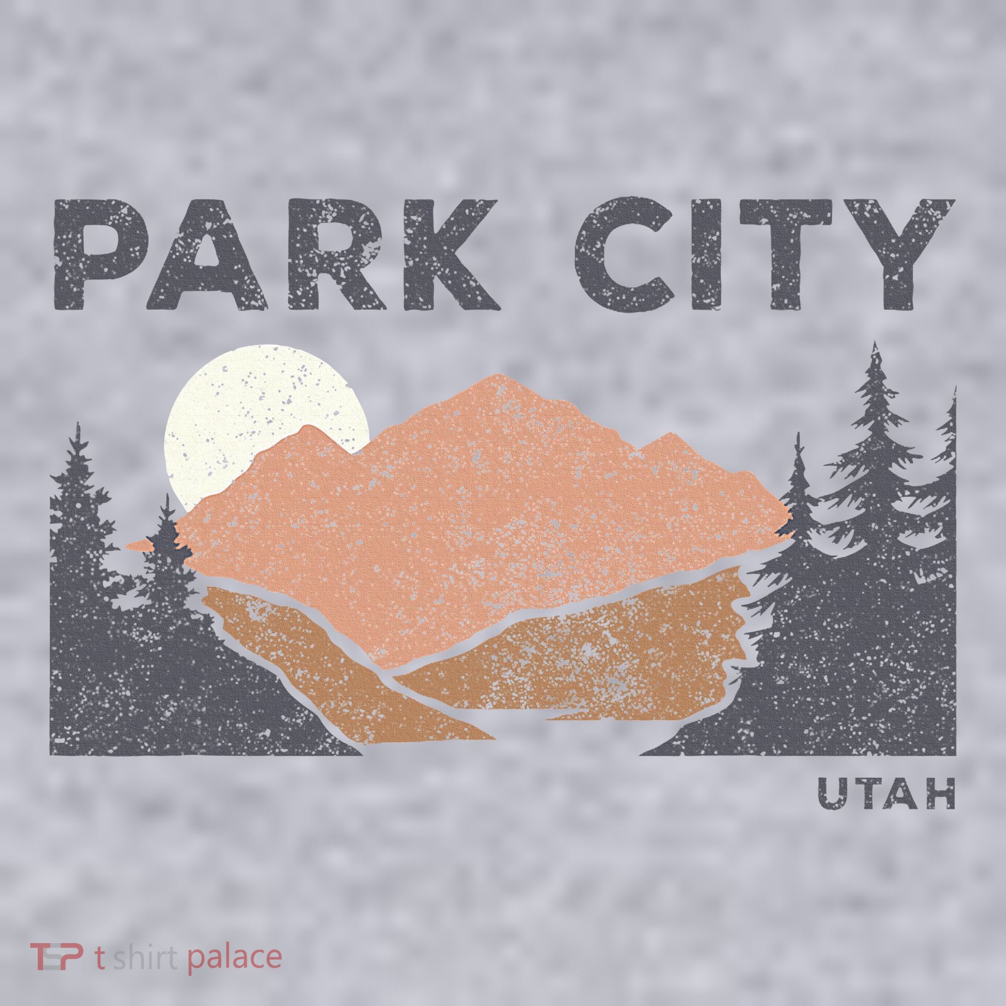 Park City Utah Faded Mountain Forest Hiking Women's Sweatshirt