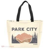 Park City Utah Faded Mountain Forest Hiking Tote Bag thumb 0