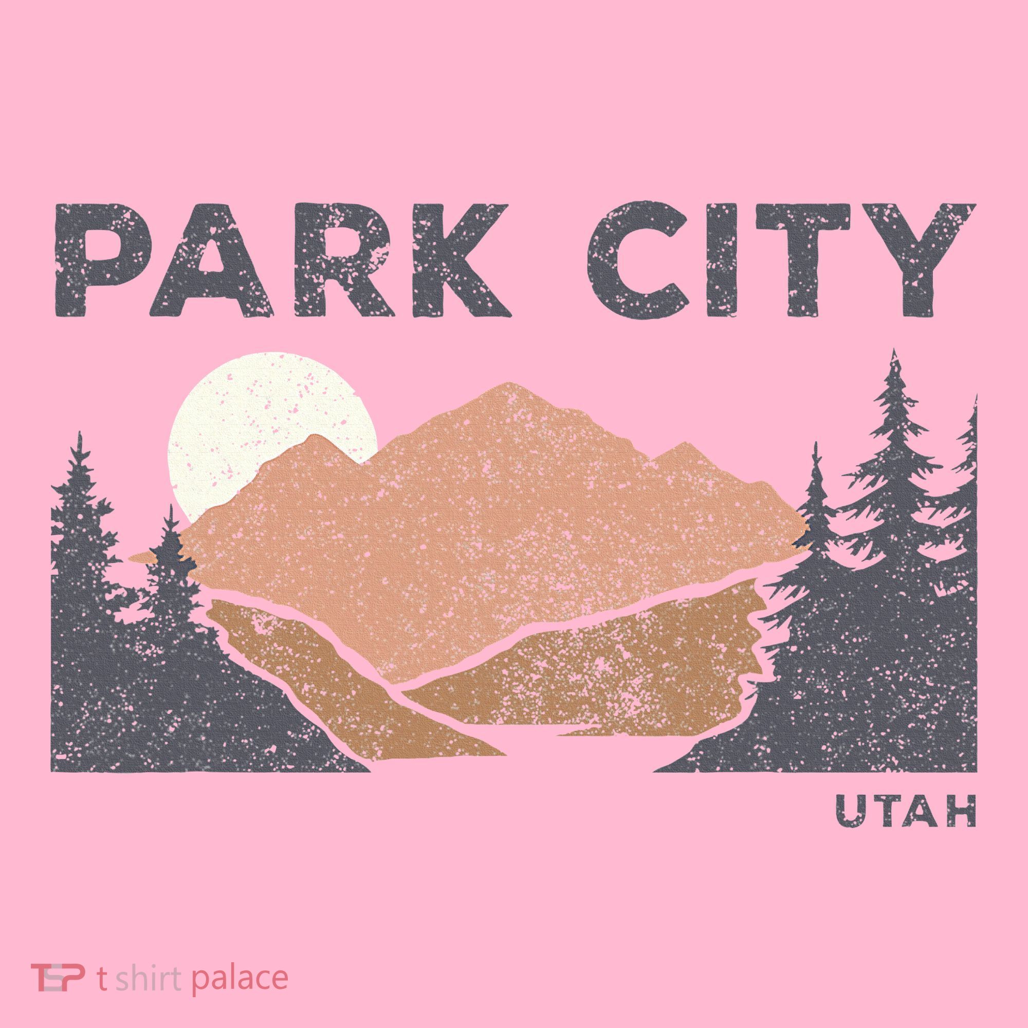 Park City Utah Faded Mountain Forest Hiking Coaster