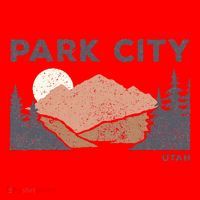 Park City Utah Faded Mountain Forest Hiking Santa Hat thumb 1