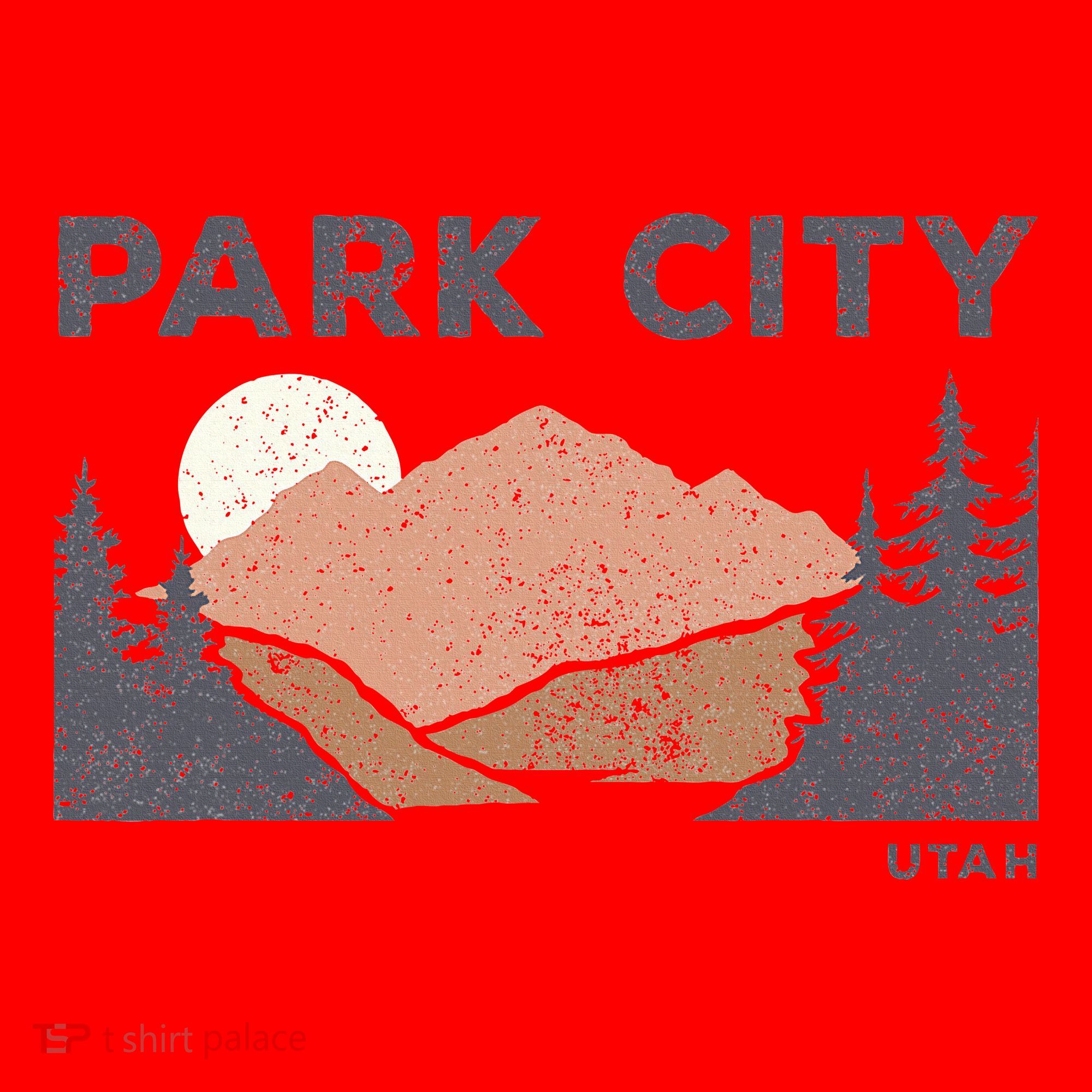 Park City Utah Faded Mountain Forest Hiking Santa Hat