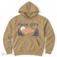 Park City Utah Faded Mountain Forest Hiking Hoodie thumb 0