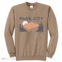 Park City Utah Faded Mountain Forest Hiking Sweatshirt thumb 0