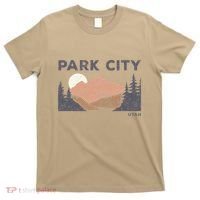 Park City Utah Faded Mountain Forest Hiking T-Shirt thumb 0