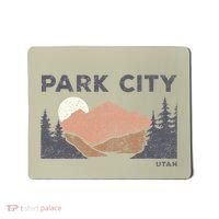 Park City Utah Faded Mountain Forest Hiking Mousepad thumb 0