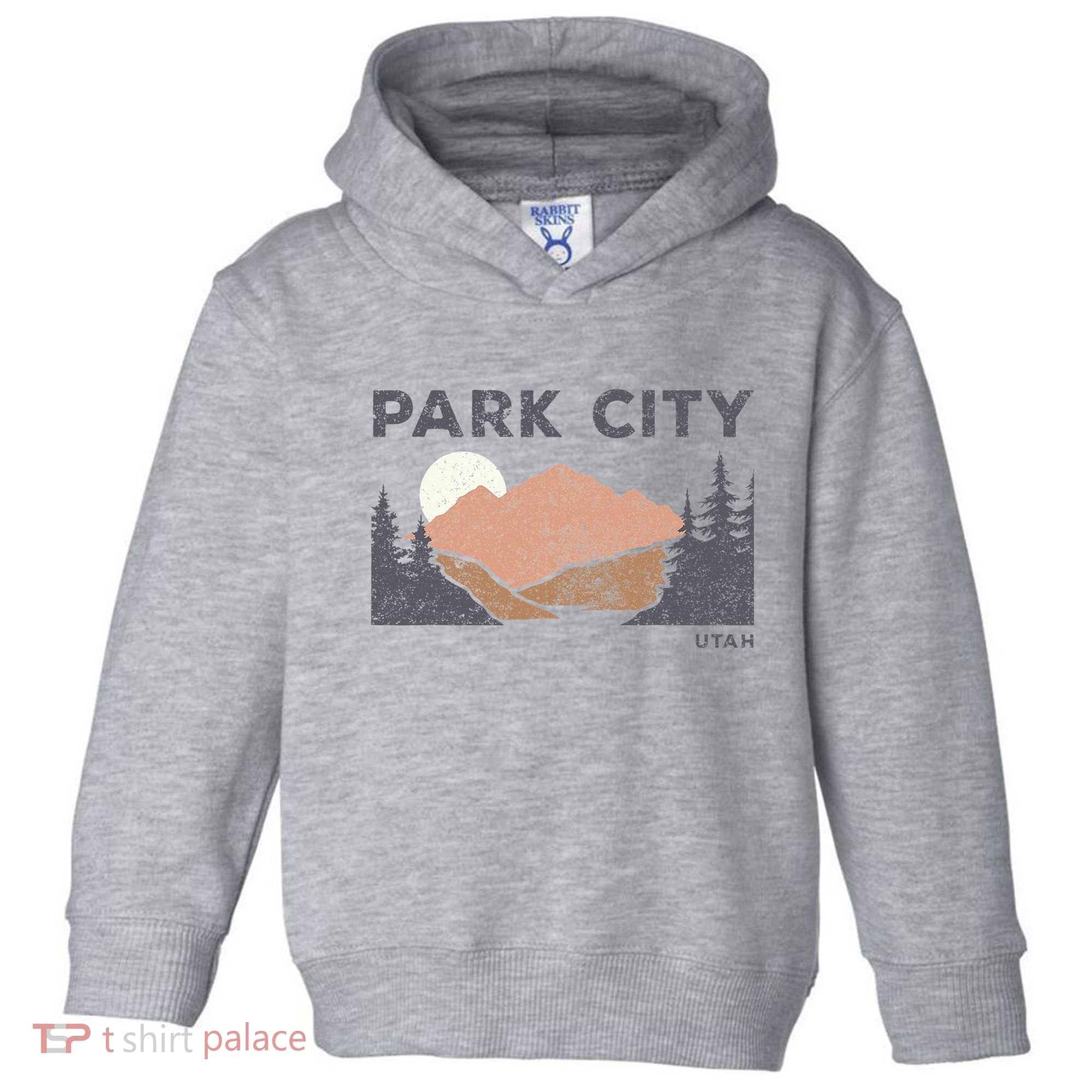 Park City Utah Faded Mountain Forest Hiking Toddler Hoodie