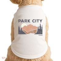 Park City Utah Faded Mountain Forest Hiking Doggie Tank thumb 0
