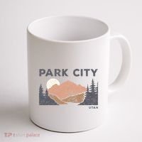 Park City Utah Faded Mountain Forest Hiking Coffee Mug thumb 1
