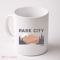 Park City Utah Faded Mountain Forest Hiking Coffee Mug thumb 0