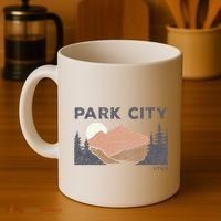 Park City Utah Faded Mountain Forest Hiking Coffee Mug thumb 4