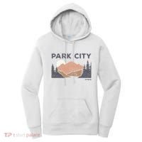 Park City Utah Faded Mountain Forest Hiking Women's Hoodie thumb 0