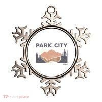 Park City Utah Faded Mountain Forest Hiking Ornament thumb 0
