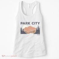 Park City Utah Faded Mountain Forest Hiking Women's Tank Top thumb 0