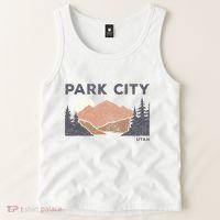 Park City Utah Faded Mountain Forest Hiking Tank Top thumb 2