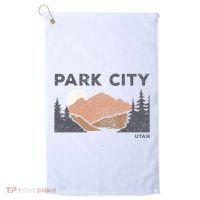 Park City Utah Faded Mountain Forest Hiking Golf Towel thumb 0