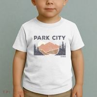 Park City Utah Faded Mountain Forest Hiking Toddler T-Shirt thumb 2