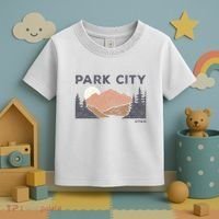 Park City Utah Faded Mountain Forest Hiking Toddler T-Shirt thumb 3